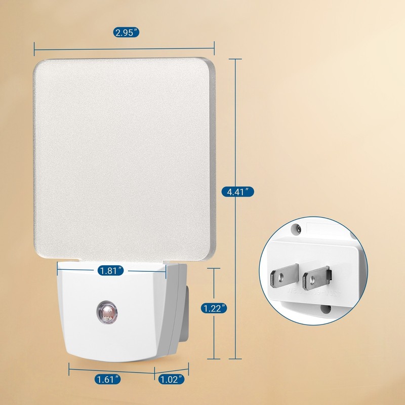 DEWENWILS 2 Pack LED Night Light - Auto On/Off Sensor, 30,000 Hours, Daylight gallery