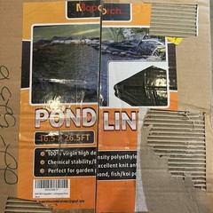Maporch Flexible Pond Liner Polyethylene Black 16.5 ft x 26.5 ft