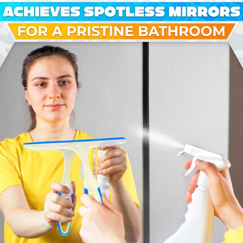 Window Mirror Car Windshield Squeegee Shower Glass Wiper Kitchen House Clean Set gallery