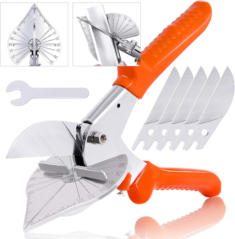 Upgraded Multi Angle Miter Shear Cutter Cuts 45 to 135 Degree Miter Snips Cuttin gallery