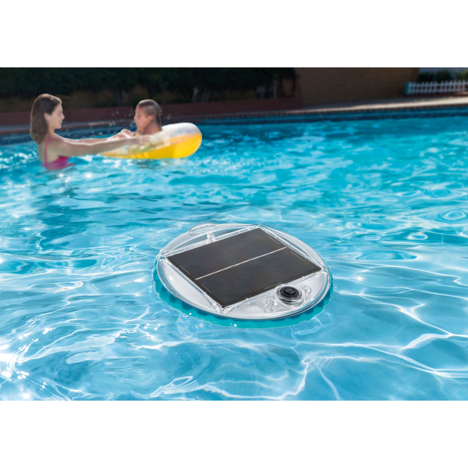 Intex Solar Powered LED Floating Pool Night Light, Color Changing (Open Box) gallery