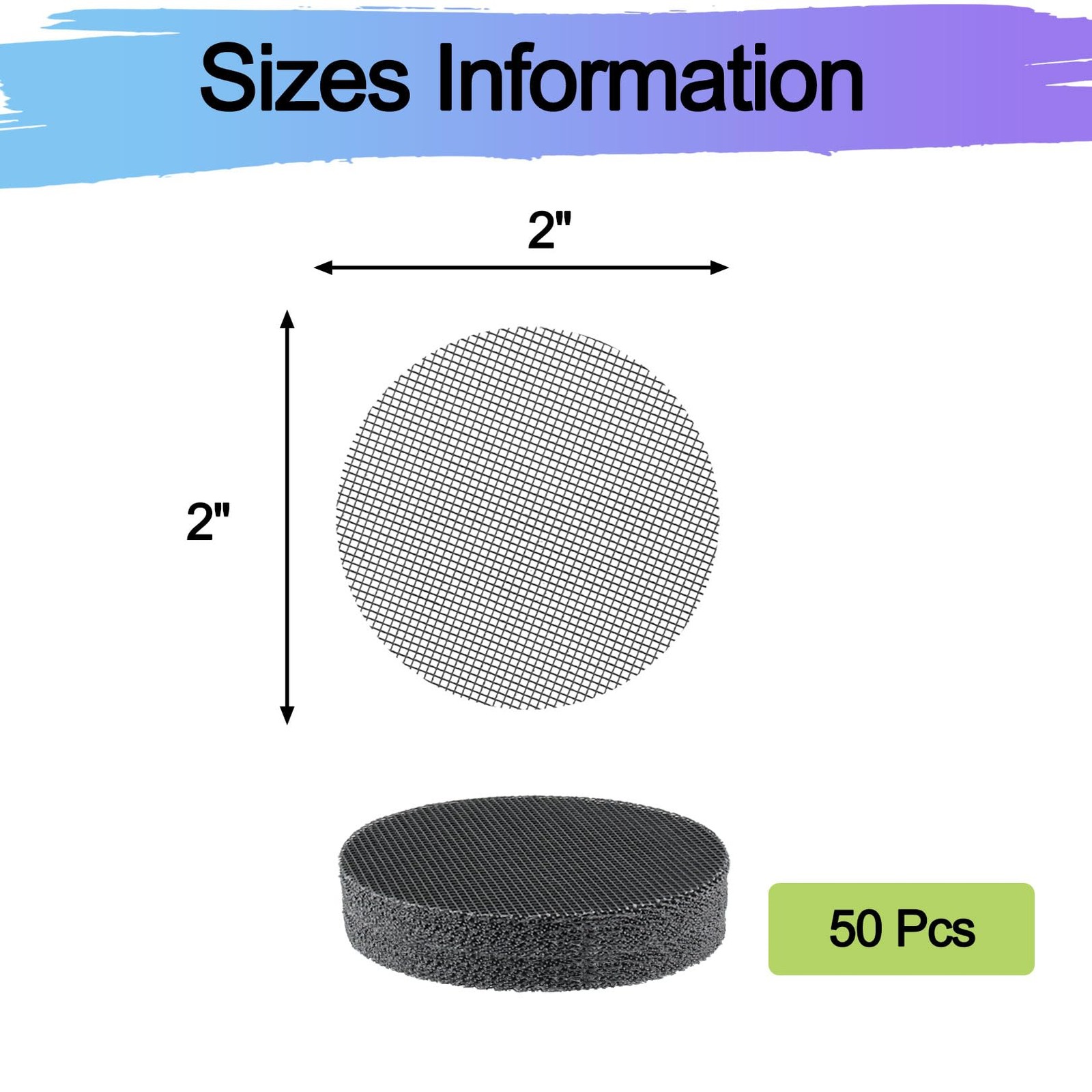 Bonsai Mesh for Plant Pot Drainage Screen 2 Inch, 50 Pcs Plastic Round Flower... gallery