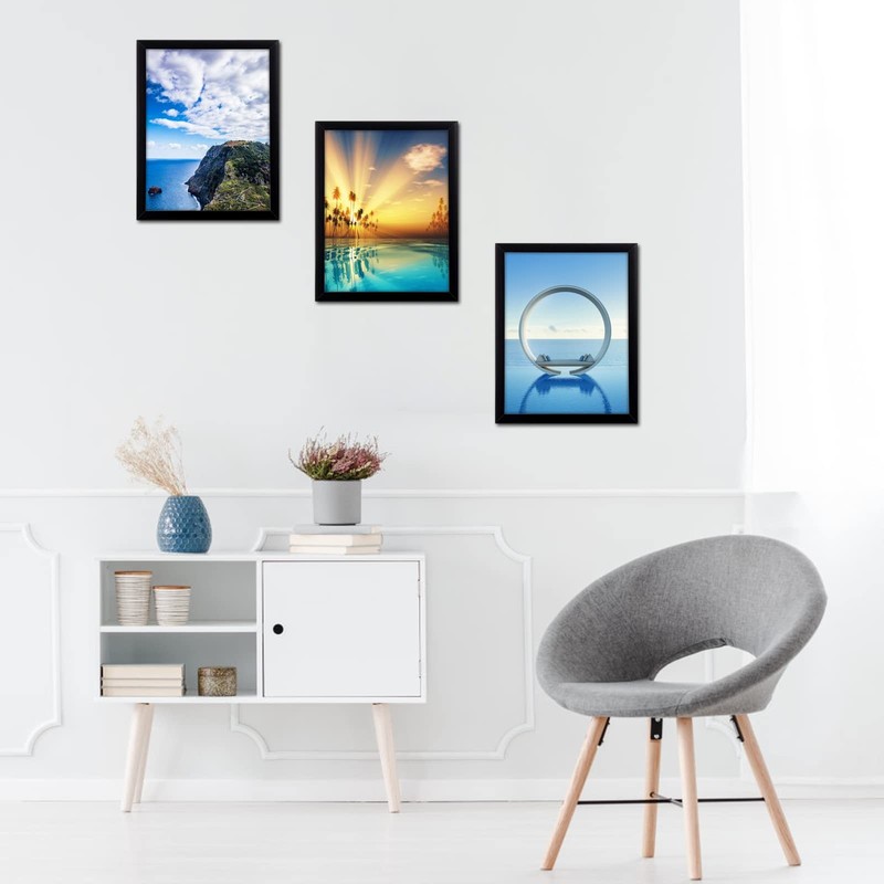 11X12 Black Picture Frame, Wall Mounting Horizontally or Vertically, Decoration gallery