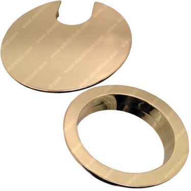 Two-Piece Metal Desk Grommets - 2.375" - Colors: Bronze, NIckel, Brass, Black gallery