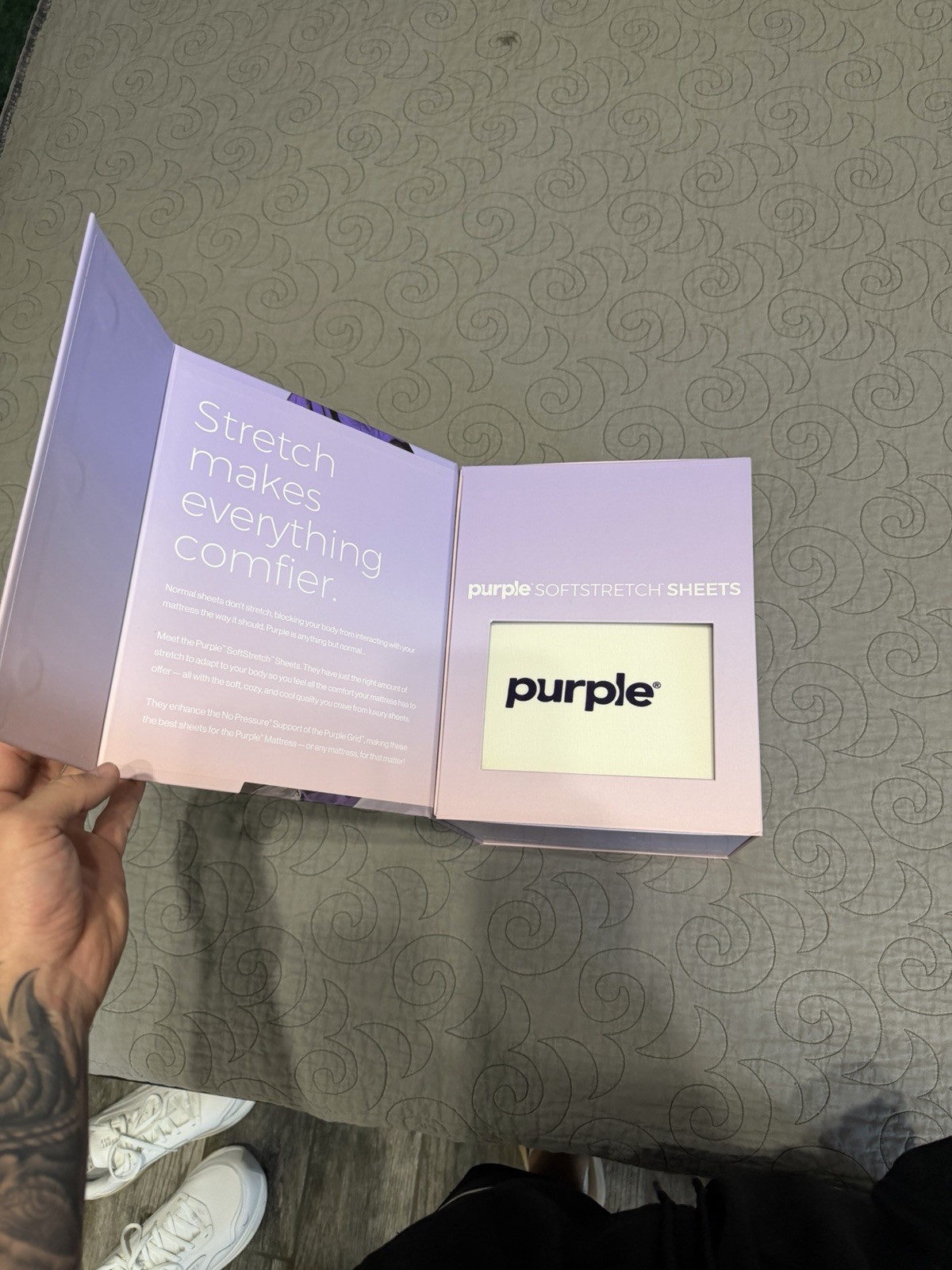 Purple SoftStretch Stretch Bamboo-Based Sheet Set King/Cal King True White gallery