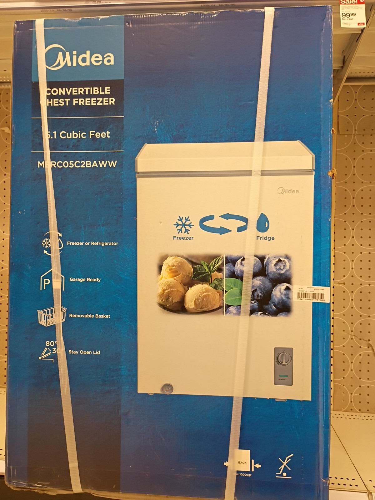 Midea MERC05C4BAWW Chest Freezer, 5.1 Cubic Feet gallery