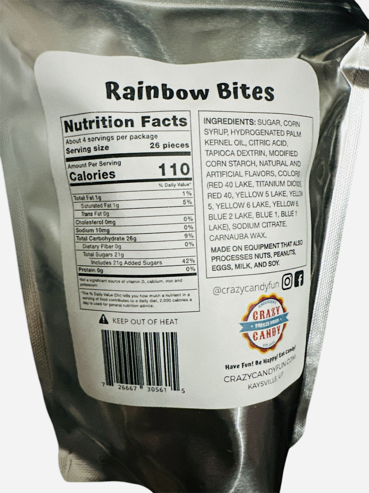 Andersen’s Crazy Candy Freeze Dried Rainbow Bites 5.4 oz Bag! gallery