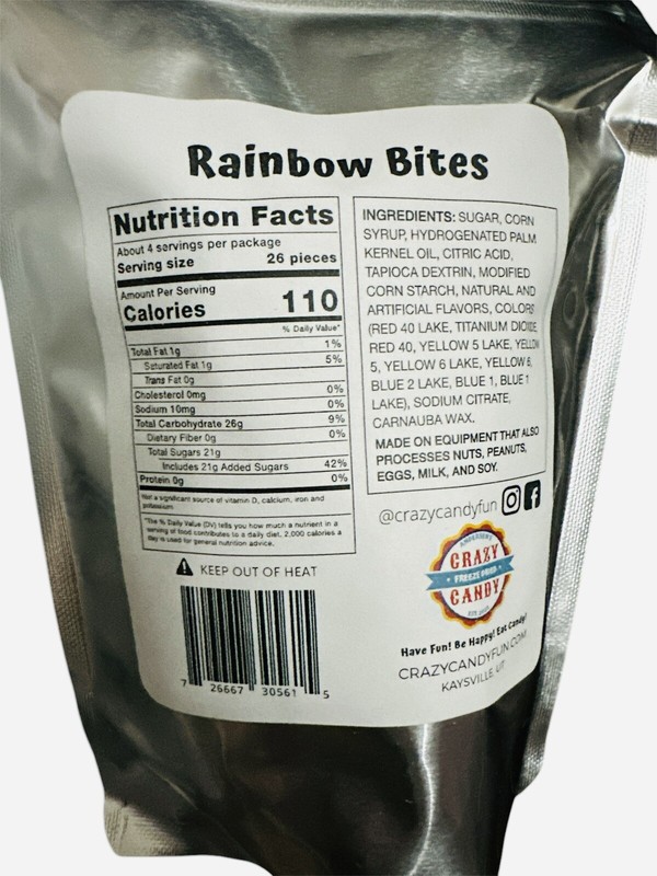 Andersen’s Crazy Candy Freeze Dried Rainbow Bites 5.4 oz Bag! gallery