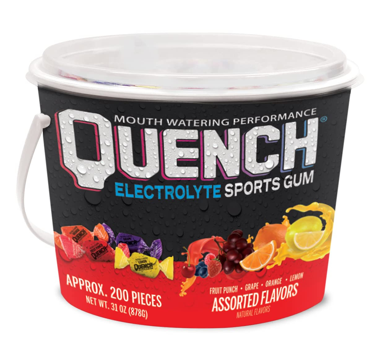 Quench Gum Variety Bucket, Electrolytes Chewing Gum for Athletes gallery