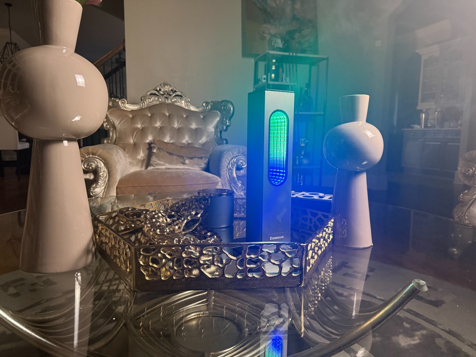 ATMO Essence Infinity LED Tower Aroma Diffuser + 2 Fragrance Oils Home Decor gallery