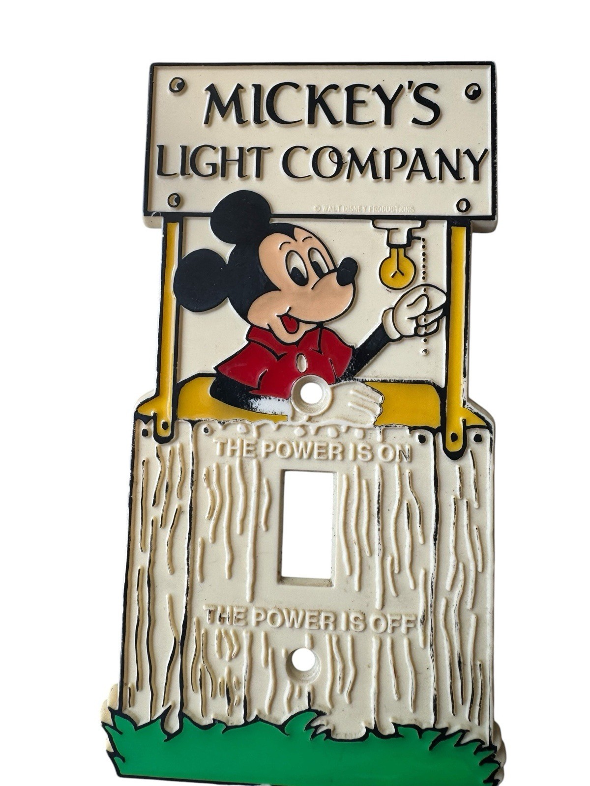 Vintage Large Size Mickey Mouse Switch Plate Cover--Approximately 32 Years Old gallery