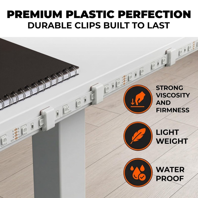 100 Pcs Adhesive Cable Clips for Wall, Cord Organizer and Wire Holder for LED... gallery