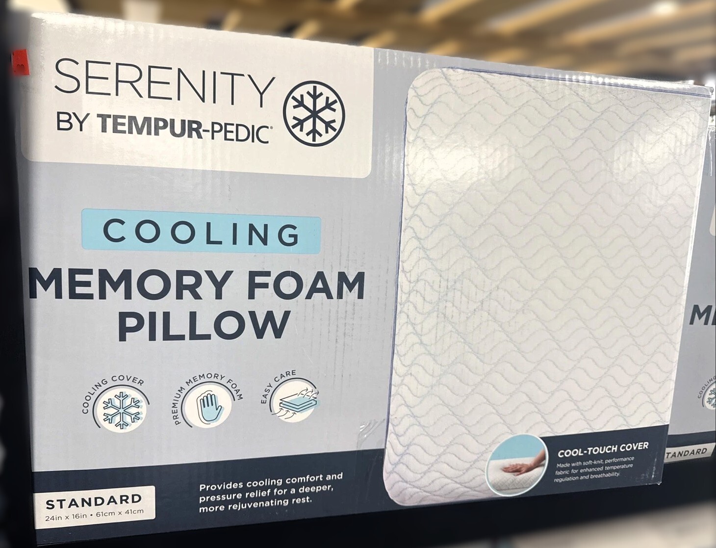 Serenity by Tempur-Pedic Cooling Memory Foam Pillow. New/Open Box. gallery