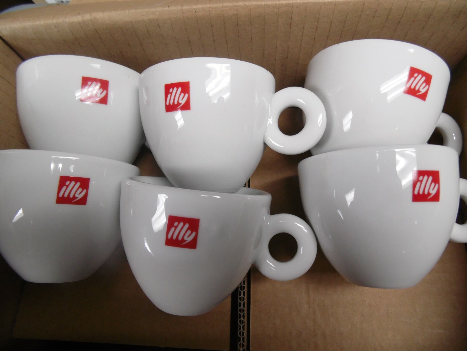 ILLY CAPPUCCINO CUPS LOGO (12 CUPS) & (12 SAUCERS) Porcelain 6 oz capacity gallery