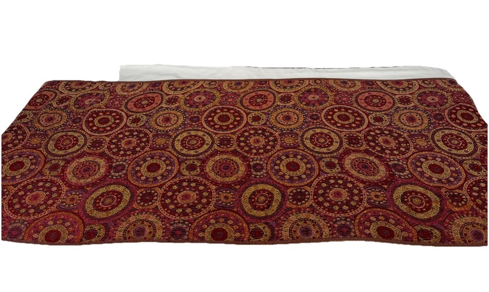 Fringed Multicolored Table Runner 62” X 23”