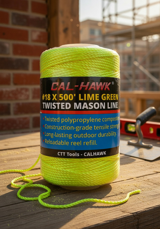 Yellow Mason Line String Line - #18 Braided Nylon String 3000 Ft Length, 6 Pack gallery
