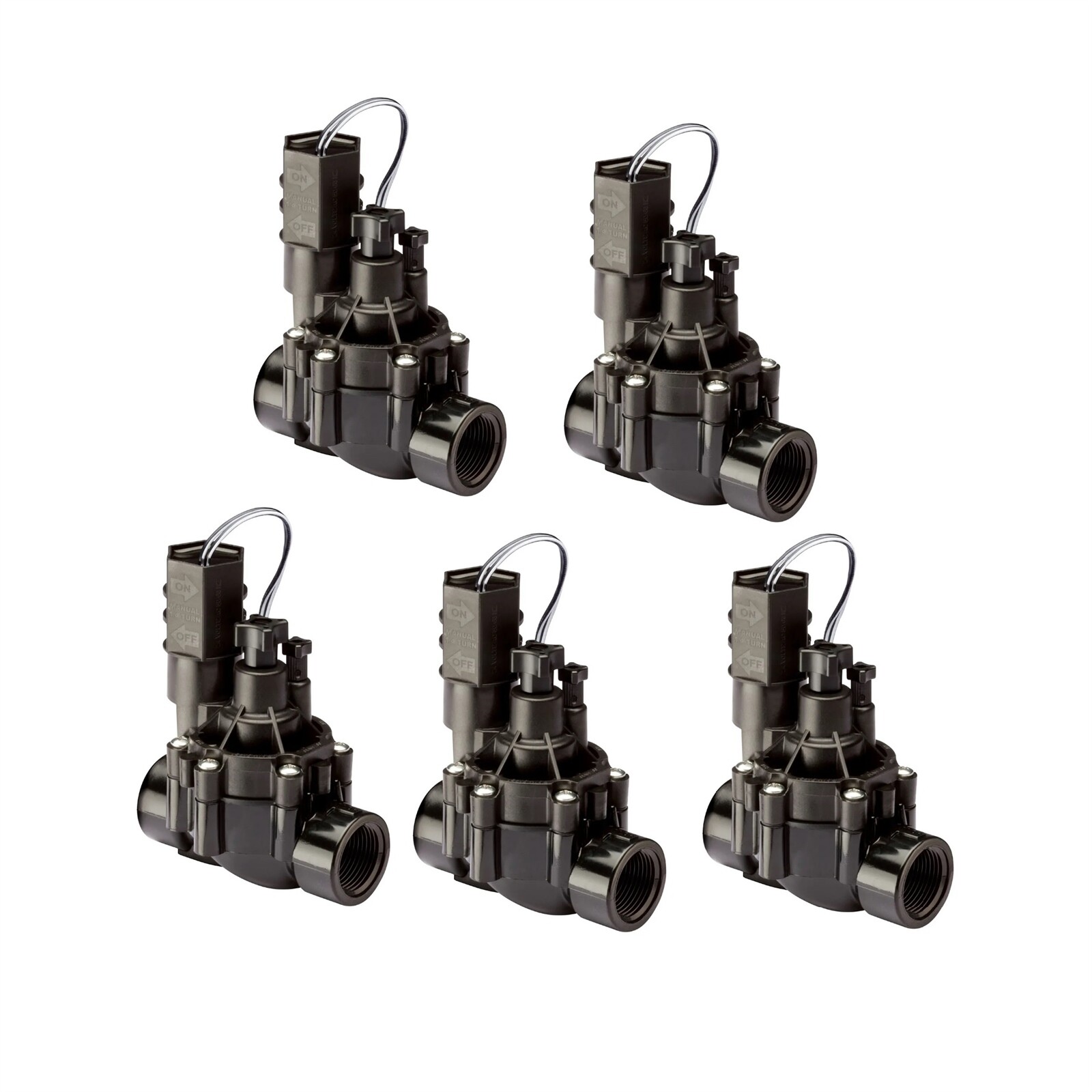 5 Pack Rain Bird 100-DVF 1" Inlet Residential Sprinkler Valve w/Flow BSP Threads gallery