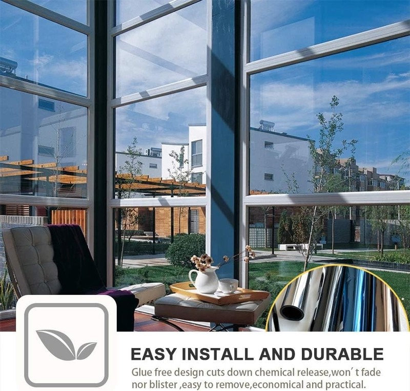 Elegantly Designed Black Silver Window Tint - 85% UV Block, Easy Static Cling gallery