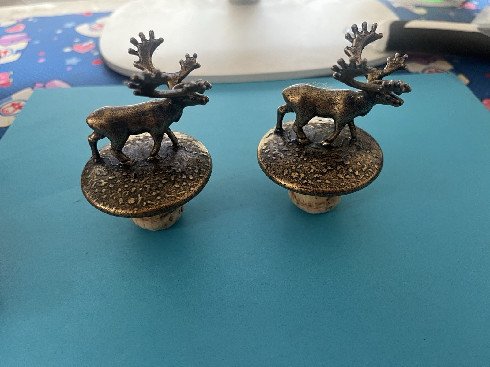 Caribou Crossing Bottle Stoppers, Metal Bottle Stopper Set Of 2 gallery