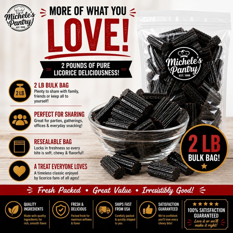 Michele's Pantry Soft Australian Style Black Licorice 2 lbs. gallery
