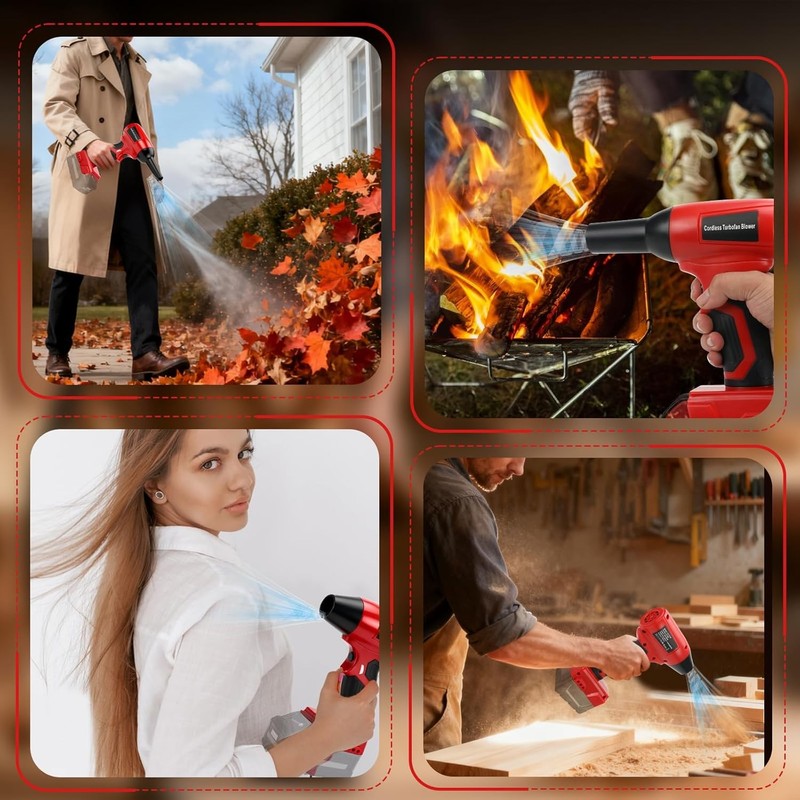 Cordless Leaf Blower for Milwaukee 18V Battery 130,000 RPM Jet Blower w/5 Nozzle gallery
