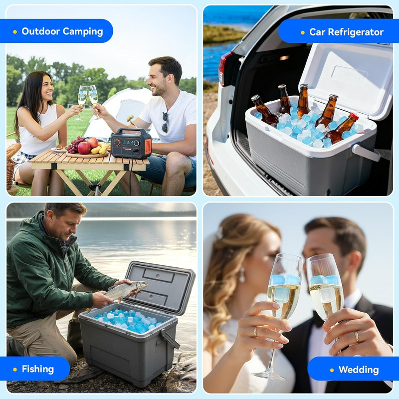 360 Pack Reusable Ice Cubes for Drinks, Bpa-Free Ice Packs for Lunch Boxes, Cool gallery