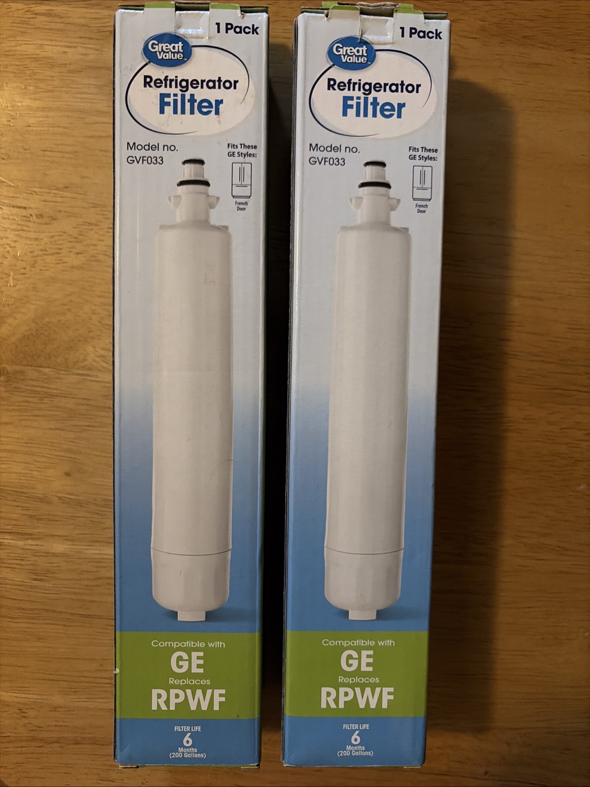 2 GV Refrigerator Filters Model #GVF033 Replaces OEM RPWF GE Refs New gallery