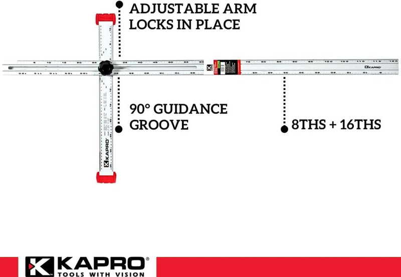 - 317 Adjustable Drywall T-Square Tool - Aluminum - for Layout and Marking - Fea gallery