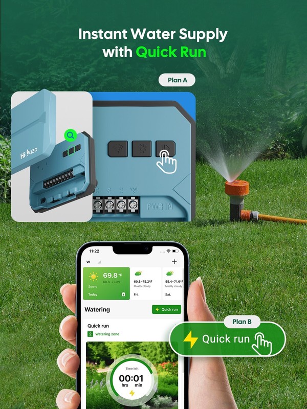 Smart Sprinkler Controller Irrigation System Watering Timer 6-Zone Cyclic Period gallery