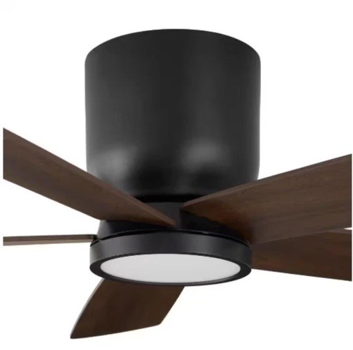 Home Decorators Britton 52" LED Ceiling Fan Matte Black w/ Light & Remote gallery