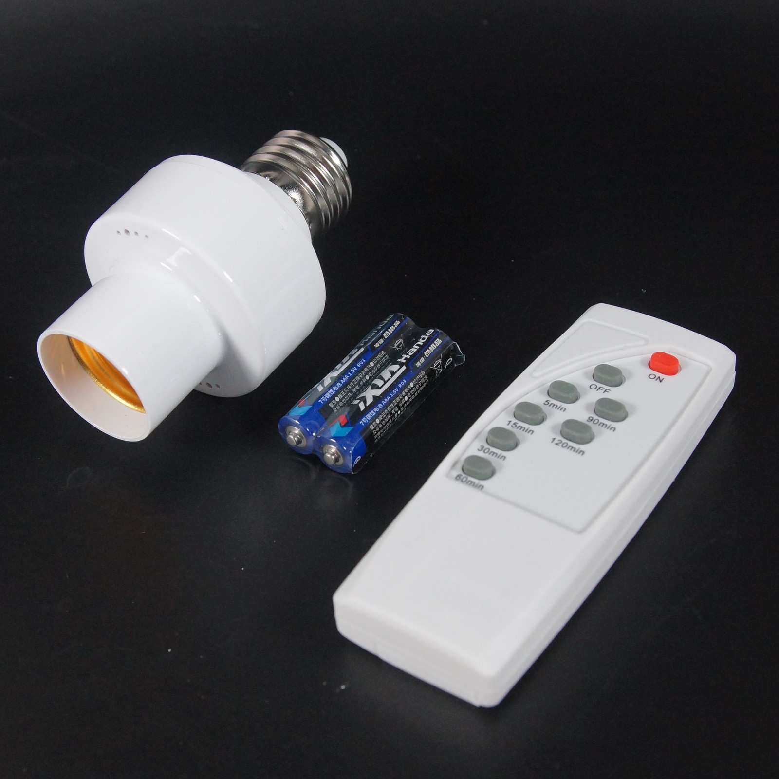 2x Wireless Remote Control Light Lamp E27 Screw Bulb Base Holder Cap Socket gallery