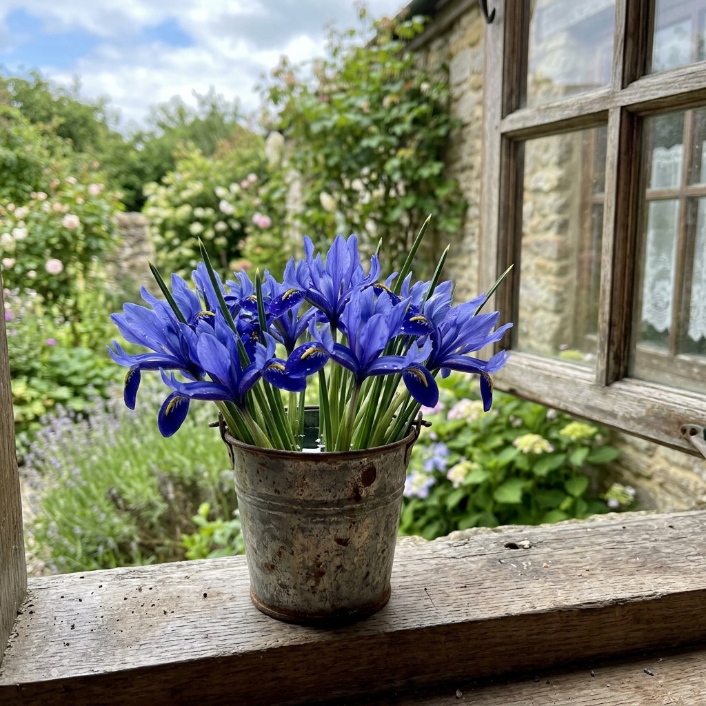 Fresh 50 Dwarf Blue Iris Seeds for Home Gardening - Beautiful Perennial gallery