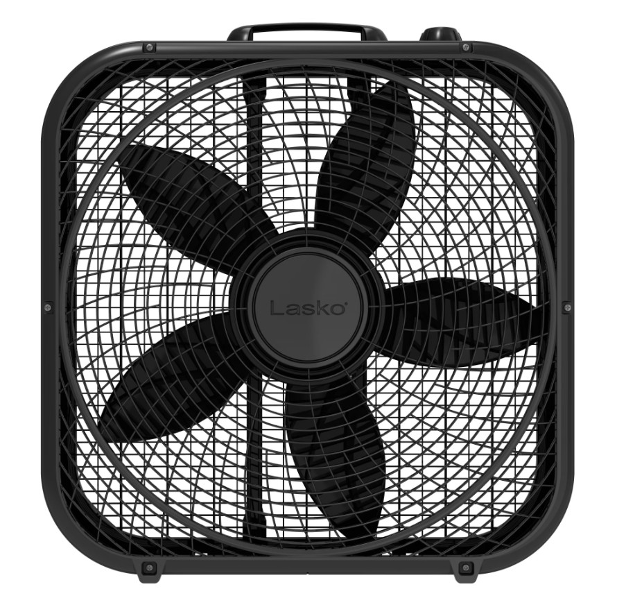 20" Cool Colors Classic Box Fan with Weather-Resistant Motor, 3 Speeds, Black gallery