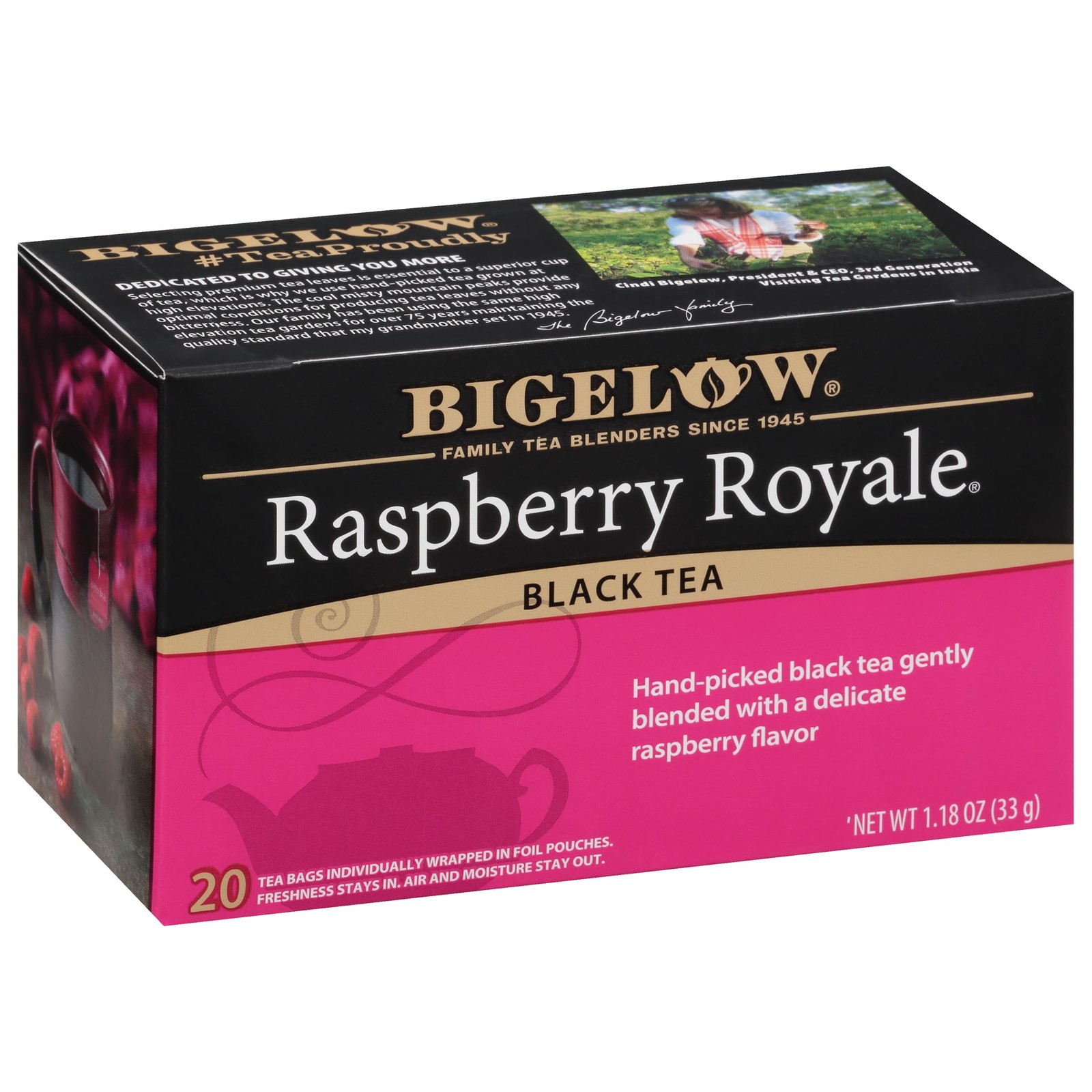 Bigelow Tea Raspberry Royale Black Tea Caffeinated with Raspberry 120 Total Bags gallery