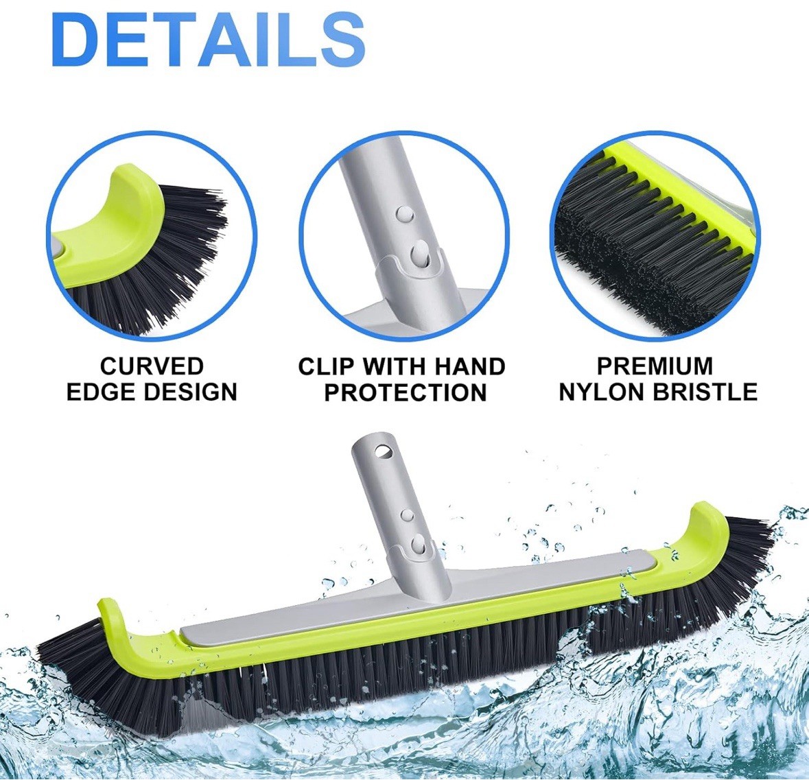 Swimming Pool Wall Brush 17.5 Inch gallery
