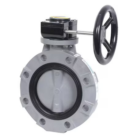 Hayward Flow Control Byv14060a0eg000 Butterfly Valve, 6", Pvc/Pp/Epdm, Gear gallery