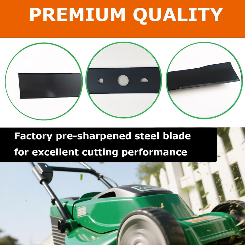 AC04020 2 Pack Mower Blades Replace for Ryobi 20 Inch 40V Brushless Mowers,20" L gallery