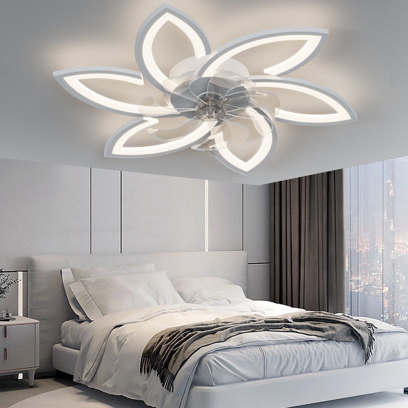 100W Low Profile Ceiling Fan With Light,Remote Control Flush Mount Ceiling Fan gallery