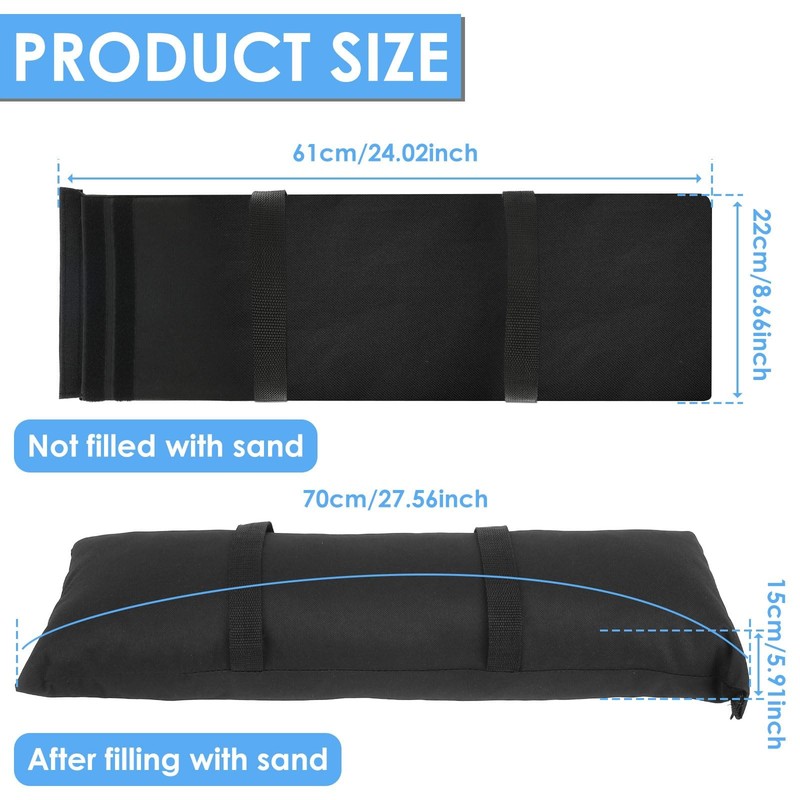 Umbrella Base Weights, 4 Pack Fillable Sand Bag Weights Heavy Duty up 49LBS, ... gallery