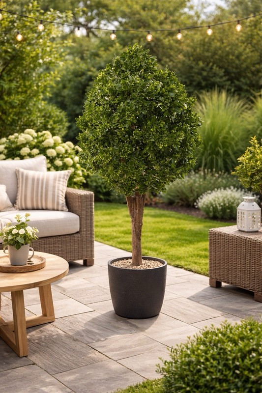 41" Artificial Tea Leaf Topiary Tree UV (Indoor/Outdoor) Home Decor. Retail $199 gallery