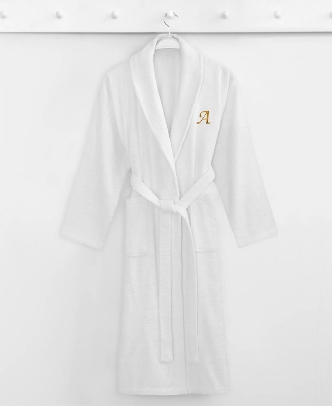 Linum Home Personalized 100% Turkish Cotton Terry Bath Robe-A L/XL-White gallery
