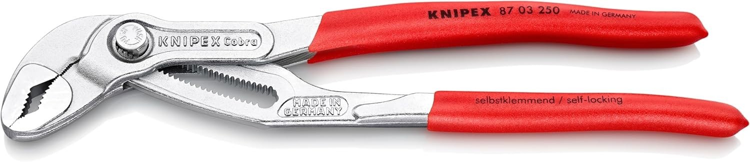 Knipex 87 03 250 Cobra Degrees High-Tech Water Pump Pliers Chrome Plated 10 Inch gallery