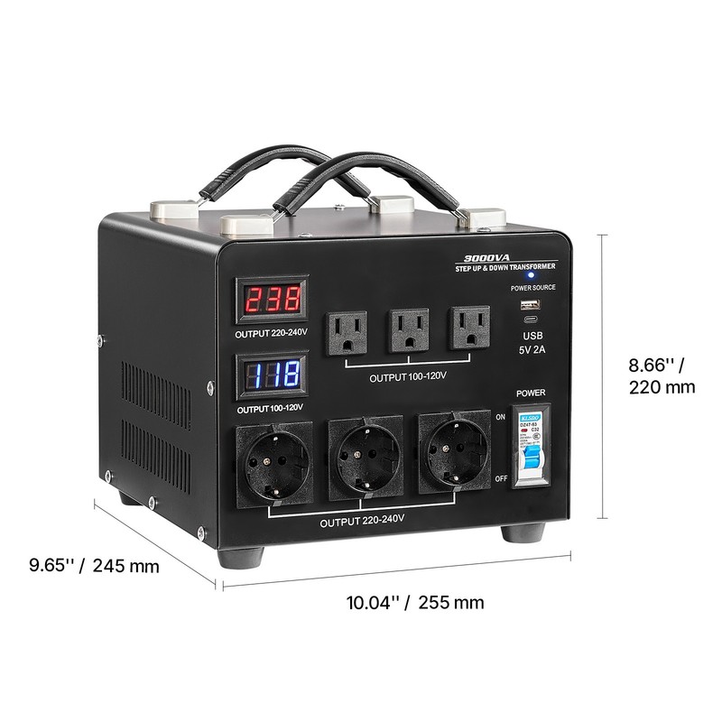 3000VA Automatic Voltage Converter Transformer for 110V to 220V & 220V to 110V gallery