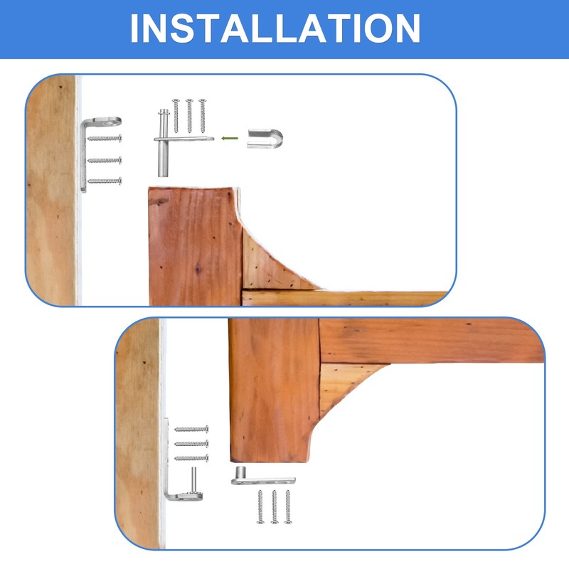 2Set Saloon Door Hinges, Double Swinging Door Hinge 33lbs for 22mm Plate, Black gallery