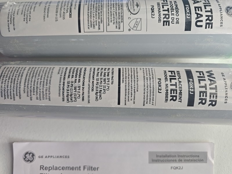 GE Under Sink Water Filter Replacement Dual Flow 6 Months (FQK2J) 2 Filters gallery