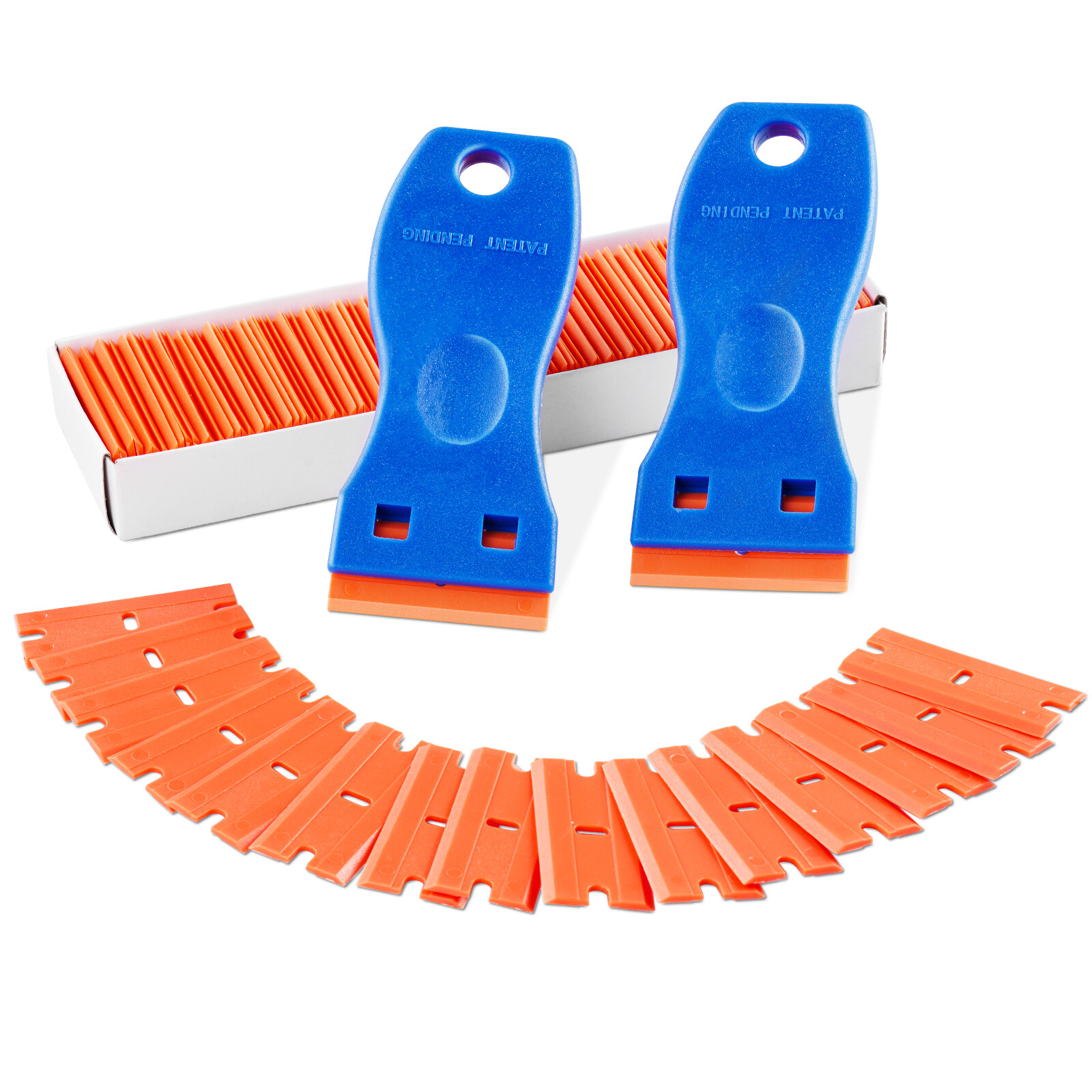 VEVOR Plastic Razor Blade Scraper 2PCS Scraper Tool 120PCS POM Plastic Blades gallery