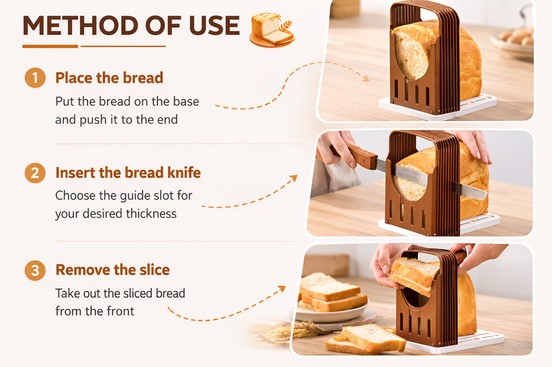 Foldable Compact Bread Slicing Guide - Bake Slicer Cutter for Homemade Bread gallery