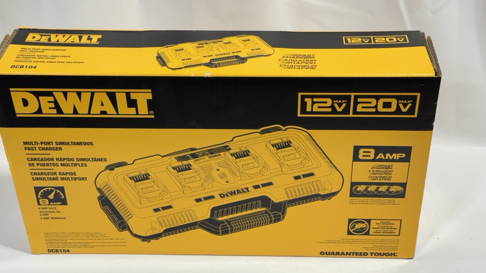 (NEW SEALED) DeWALT DCB104 Battery Charger, 12, 20 V Input gallery