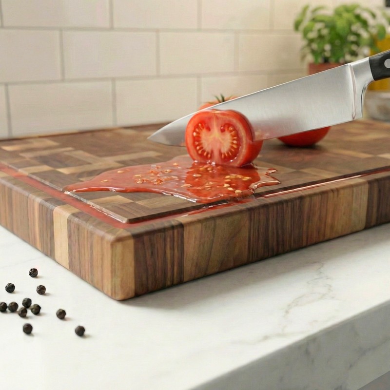 Solid Wood End Grain Walnut Cutting Board, Thick Charcuterie Chopping Block gallery