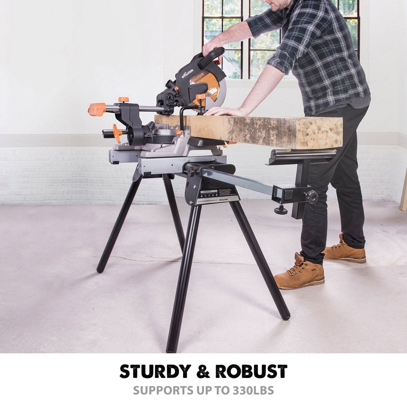 Evolution Universal Miter Saw Stand With Telescopic Arms and Folding Legs gallery